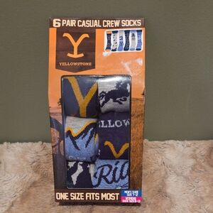 Men's Casual Crew Socks - Blue and Gray. YELLOWSTONE